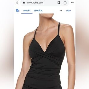 Apt. 9 Black Wrap Fitted Camisole Top